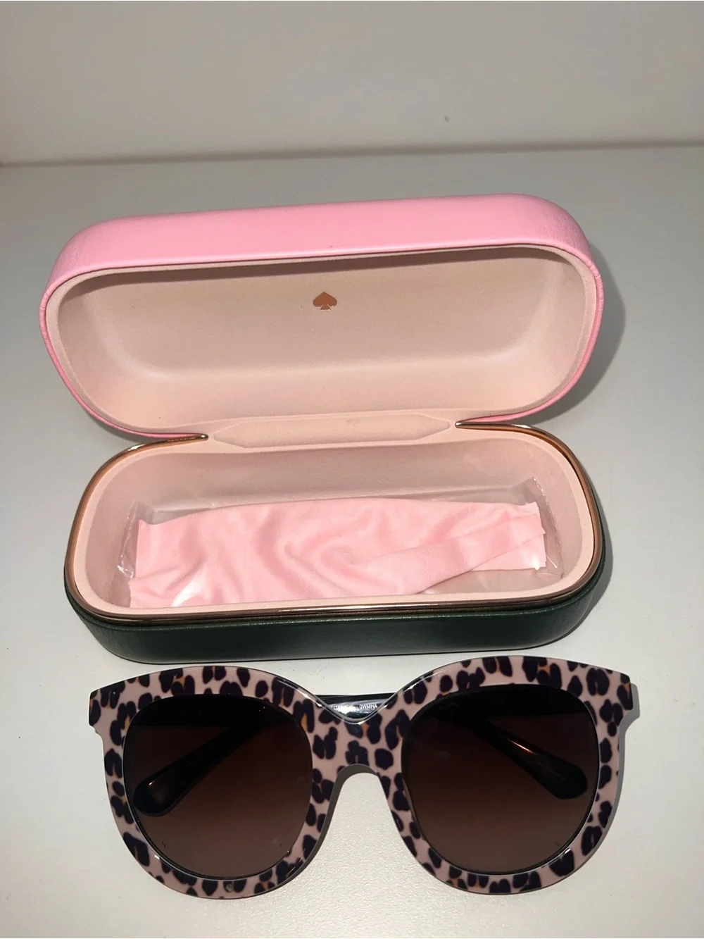 kate spade Leopard-Print Round Sunglasses in Pink and Brown